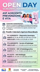 Scopri di più sull'articolo Agrigento – Screening mammografico, aperture straordinarie con esami gratuiti nei presidi della provincia