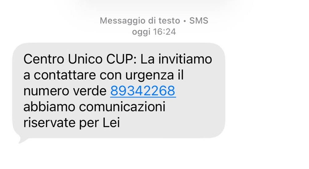 Al momento stai visualizzando Agrigento – Tanti licatesi hanno ricevuto un SMS da un fantomatico CUP, la polizia: “Attenti, è una truffa”